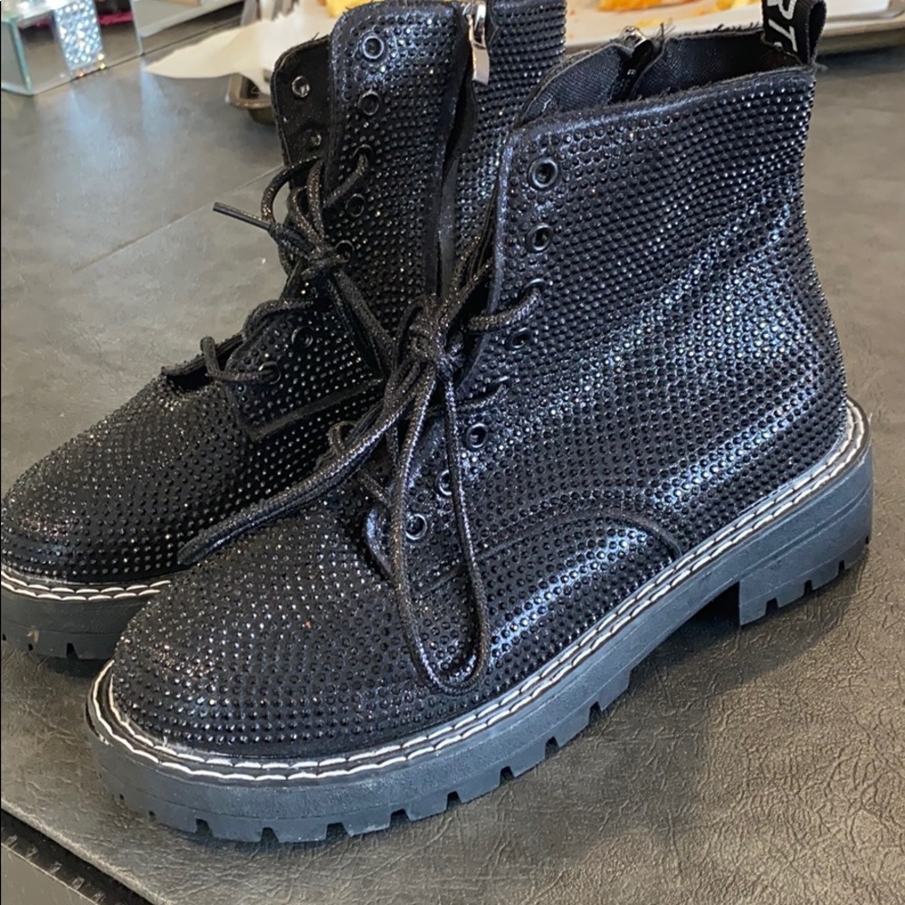 Sparkle combat boot